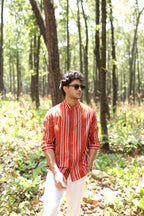 Laal Chiti Stripes Shirt