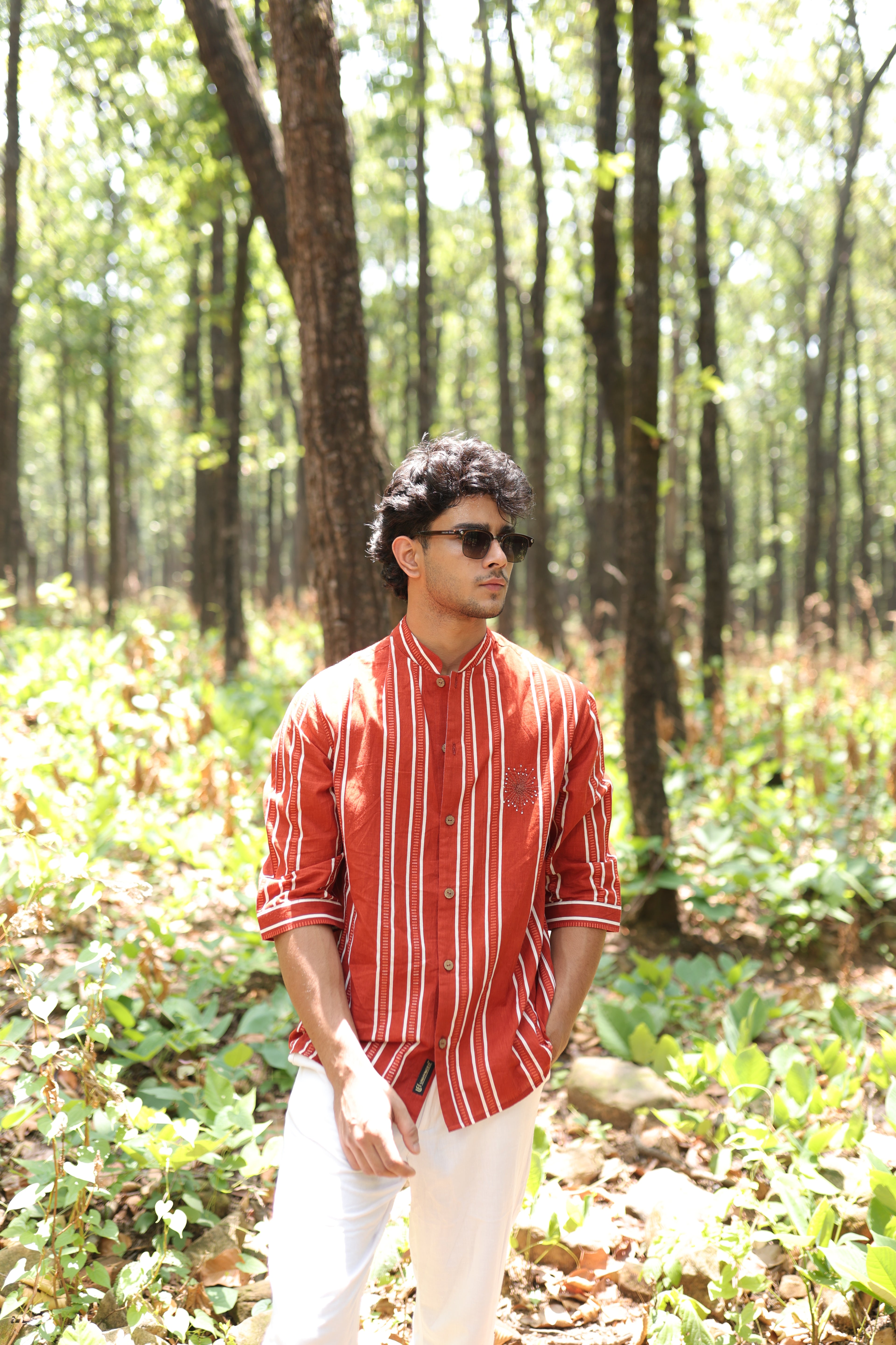 Laal Chiti Stripes Shirt