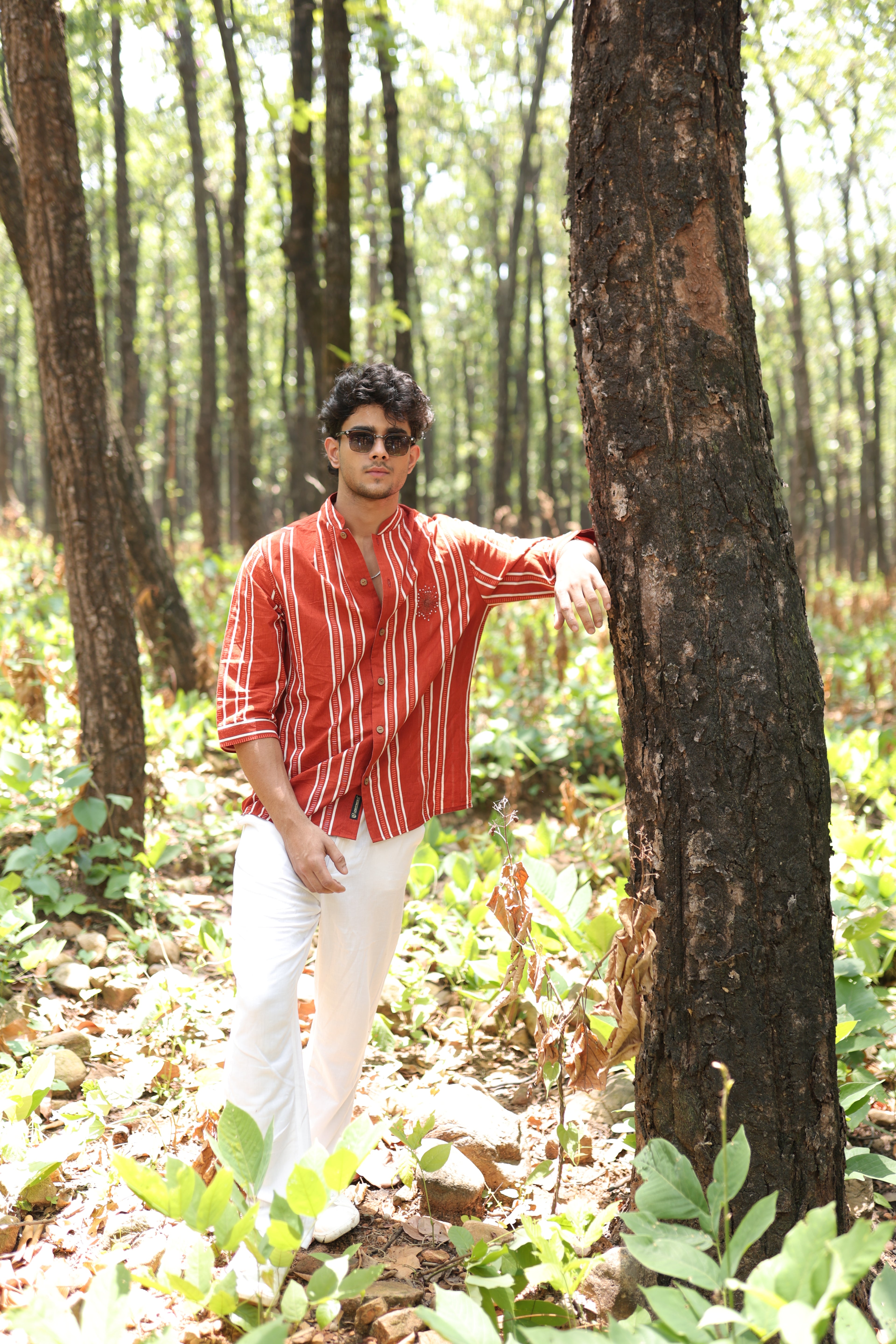 Laal Chiti Stripes Shirt