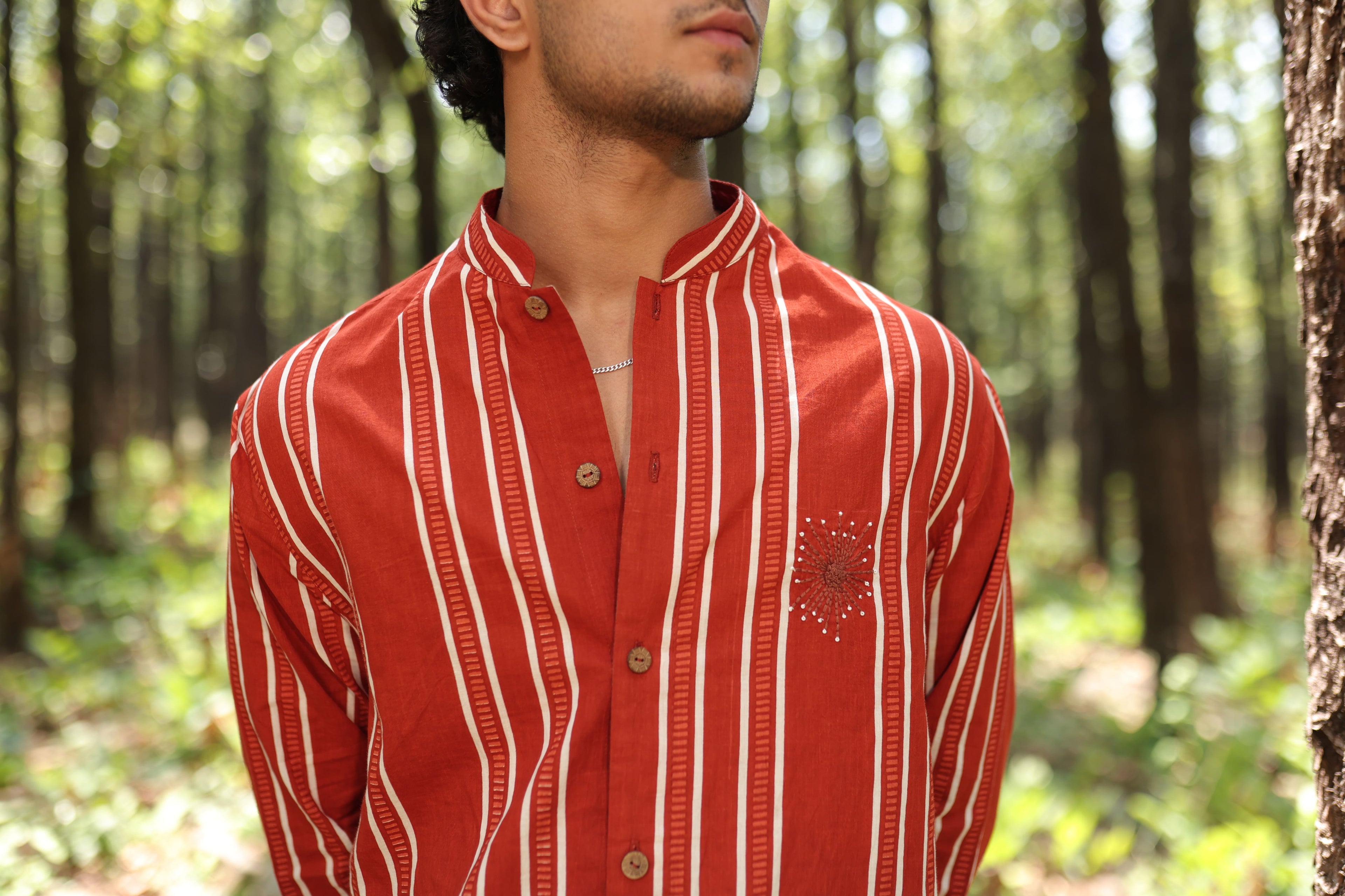Laal Chiti Stripes Shirt