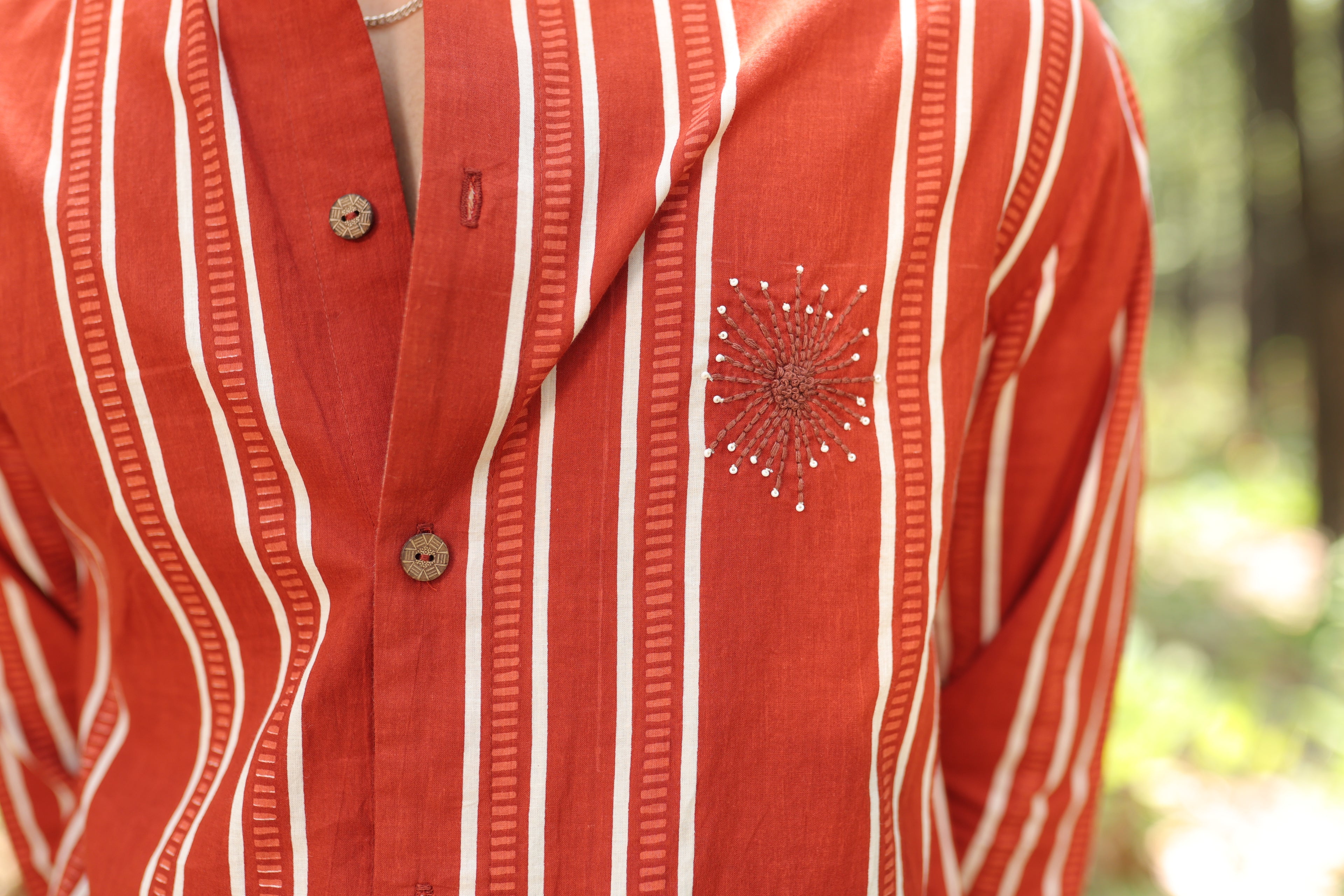 Laal Chiti Stripes Shirt