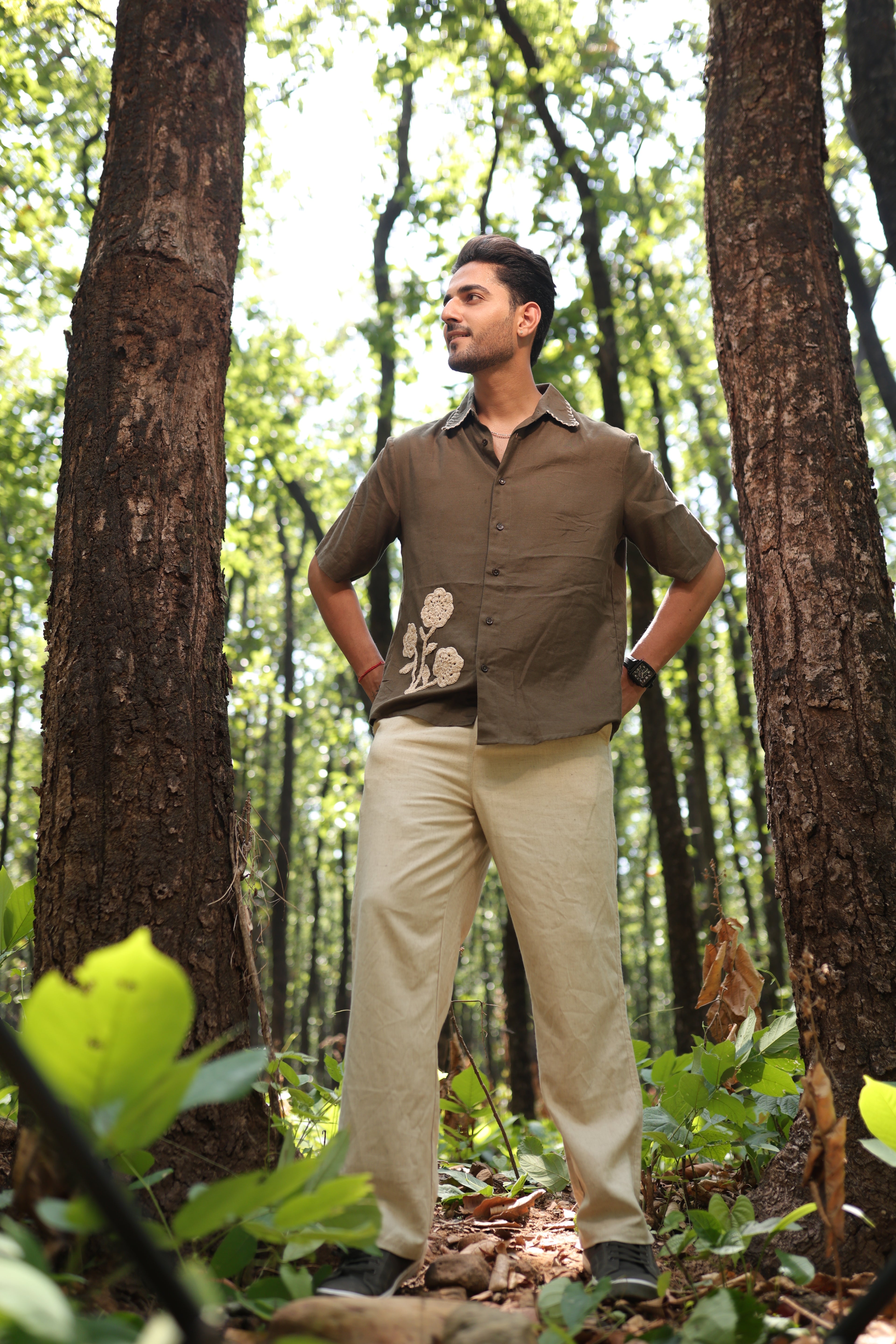 Vanam Crochet Patch Shirt