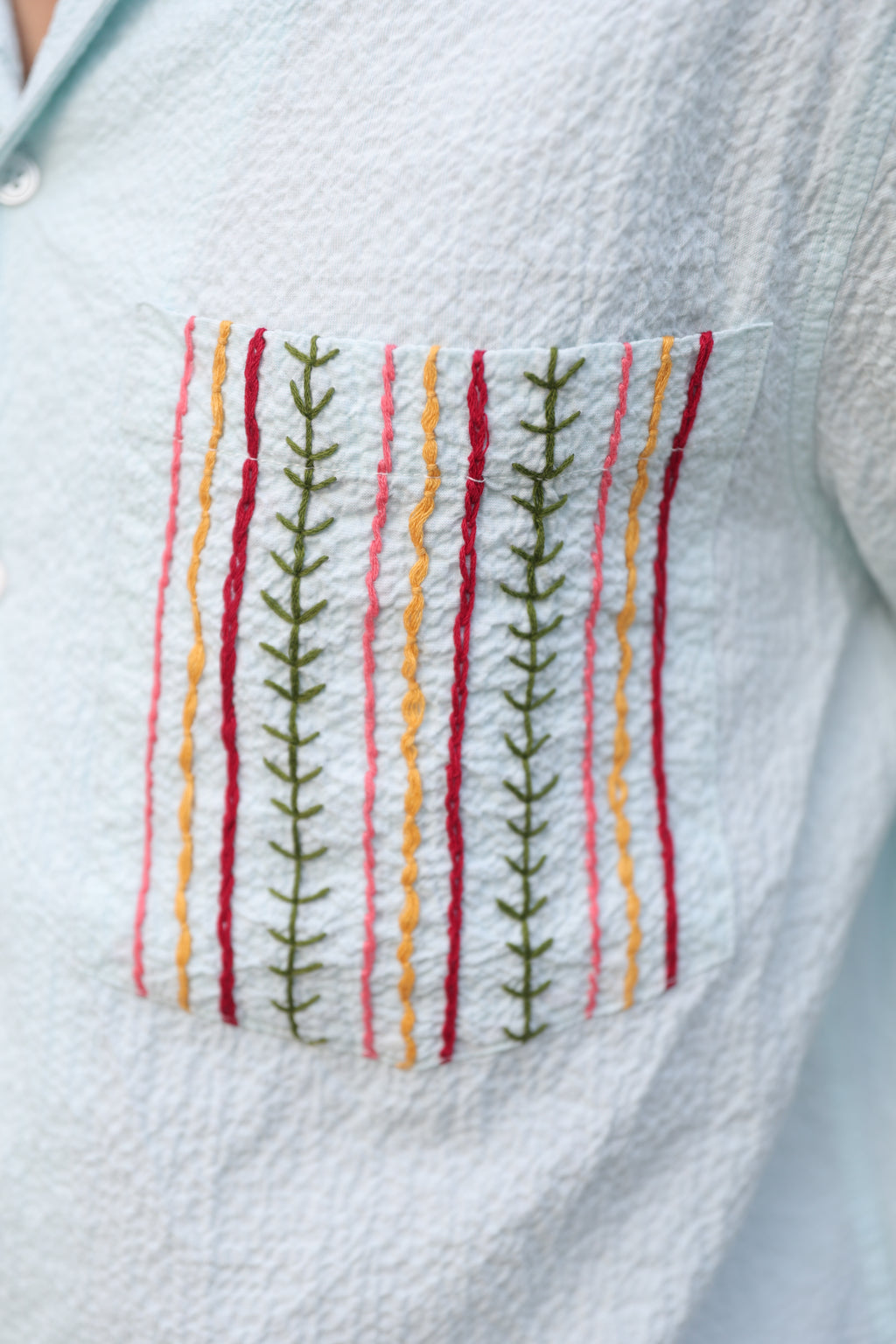 Rang Rekha Hand Embroidered Shirt