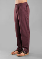 Coffee Bean Textured Relaxed Pants for Men