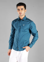 Harbour Blue Classic Logo Shirt for Men