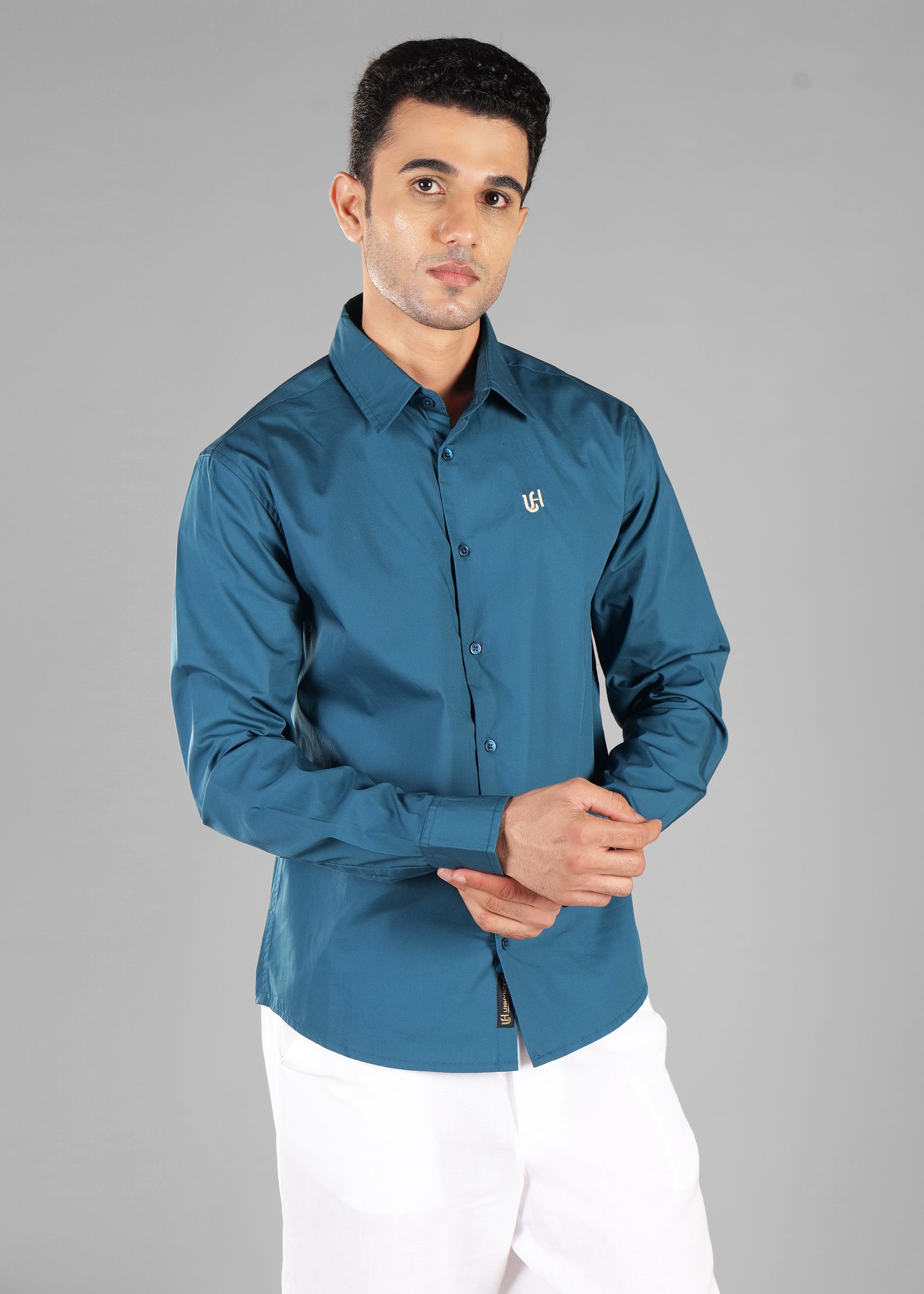 Harbour Blue Classic Logo Shirt for Men