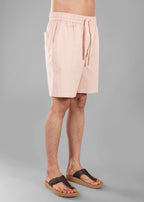 Rosy Brown Textured Cotton Shorts for Men