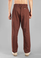 Coffee Brown Relaxed Pants for Men