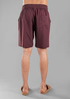 Coffee Bean Textured Cotton Shorts for Men