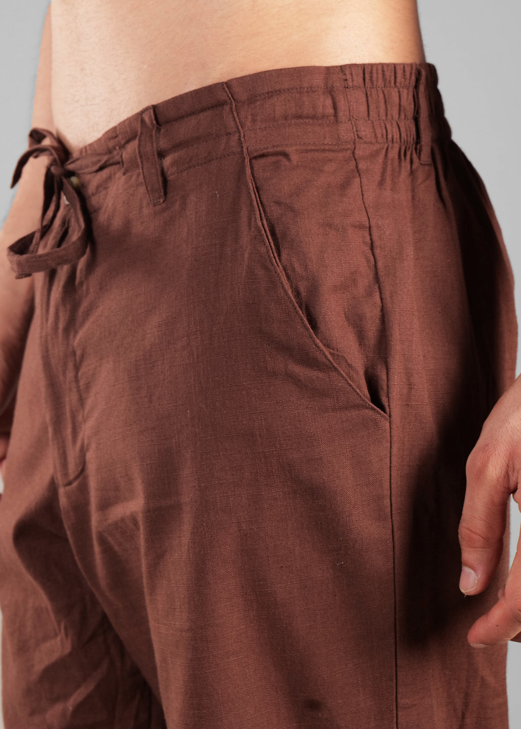 Coffee Brown Relaxed Pants for Men