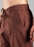 Coffee Brown Relaxed Pants for Men
