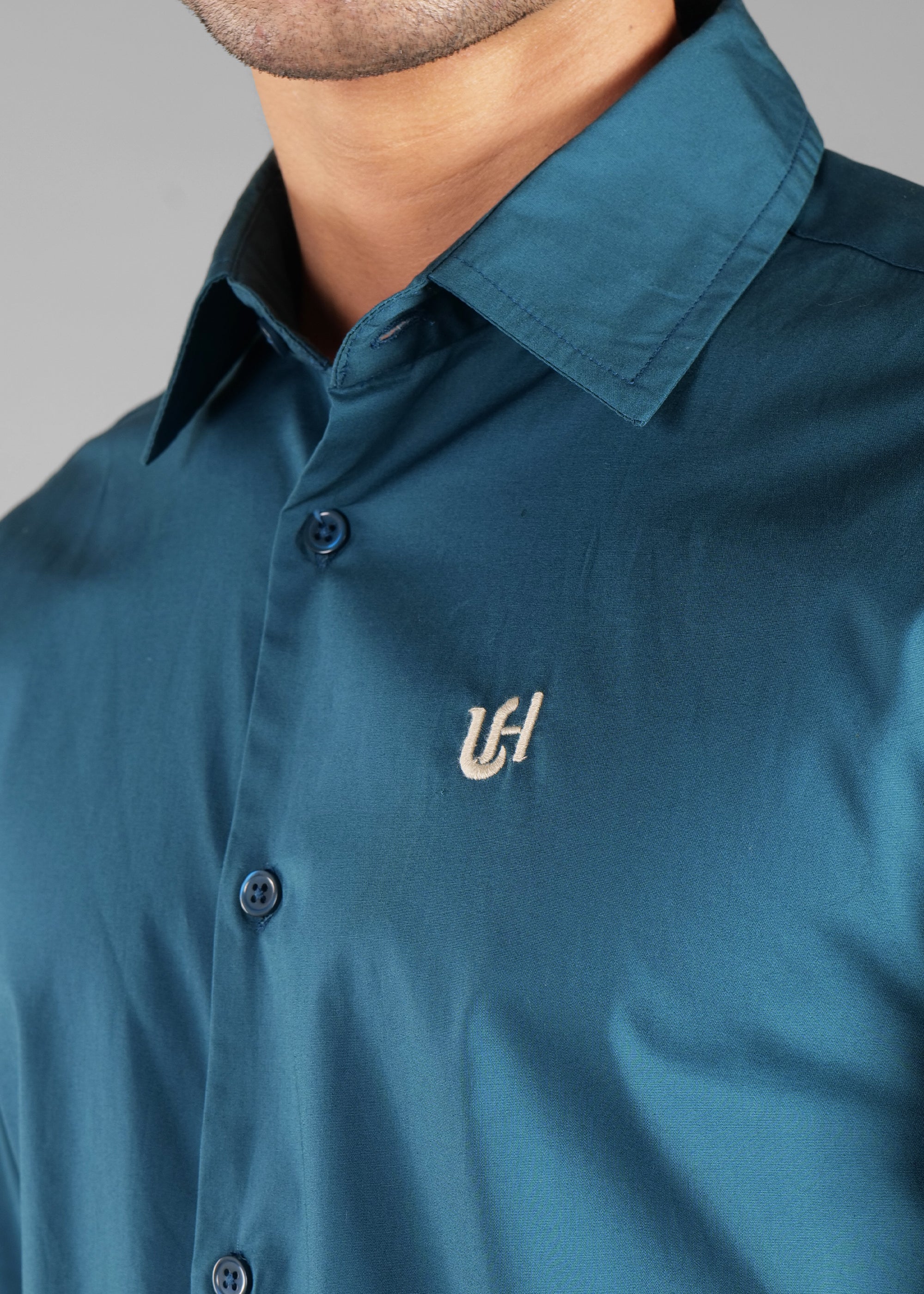 Harbour Blue Classic Logo Shirt for Men