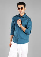 Harbour Blue Classic Logo Shirt for Men