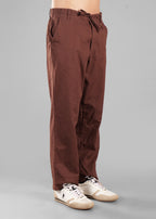 Coffee Brown Relaxed Pants for Men