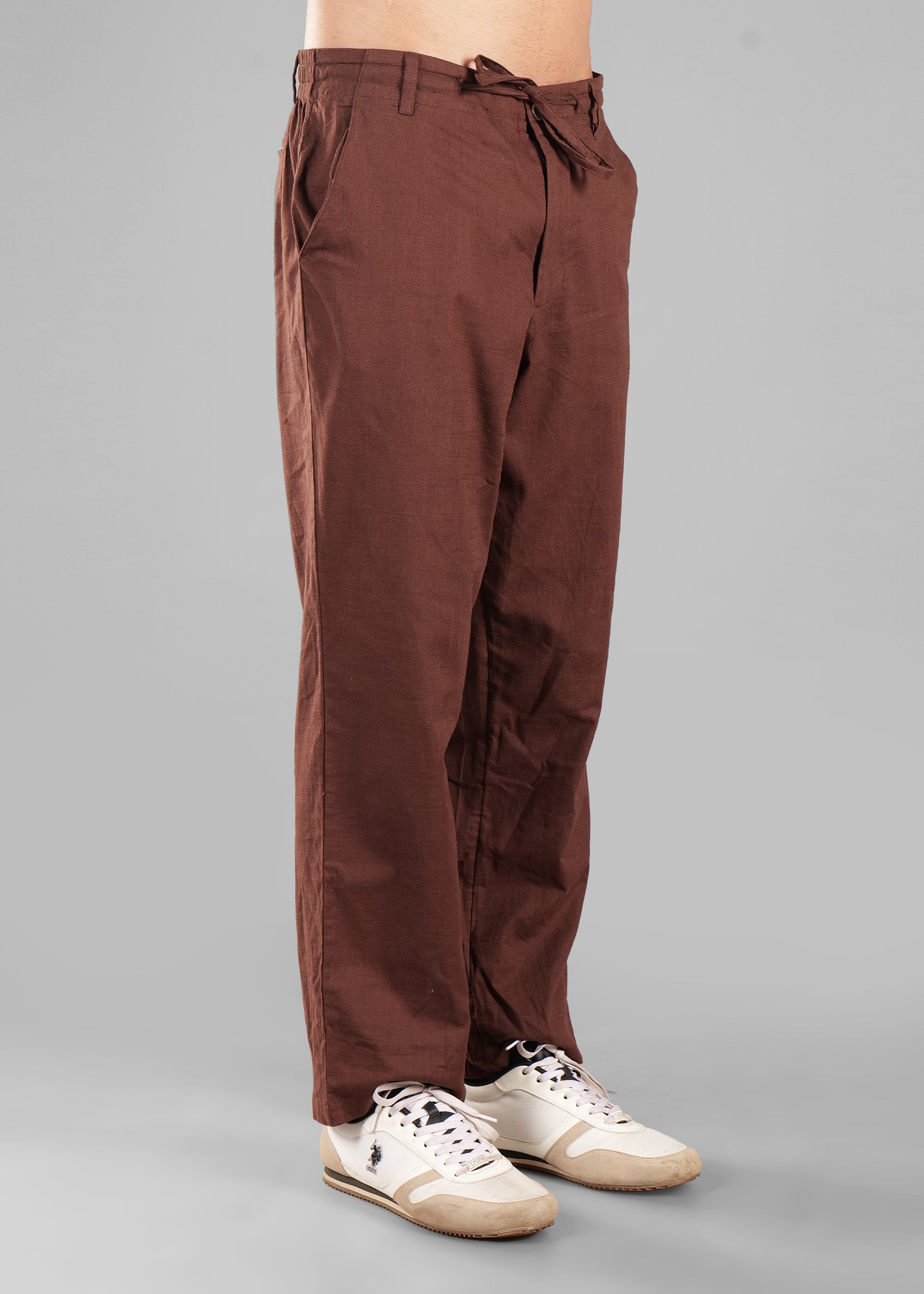 Coffee Brown Relaxed Pants for Men