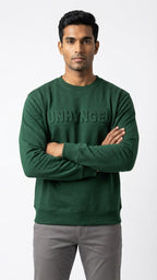 Embossed Sweatshirt – Bottle Green