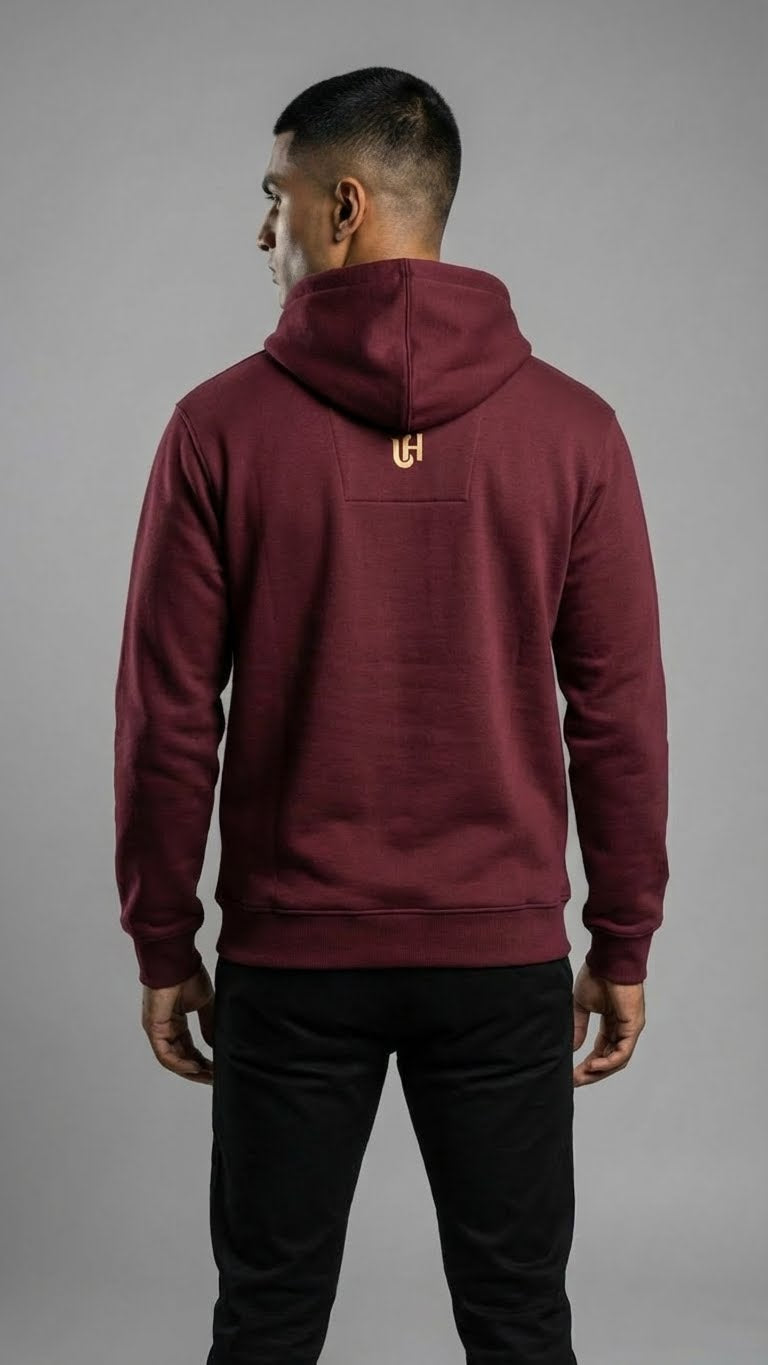 Crimson Basketball Graphic Hoodie for Men