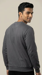 Dark Grey Stay Unhynged Graphic Sweatshirt