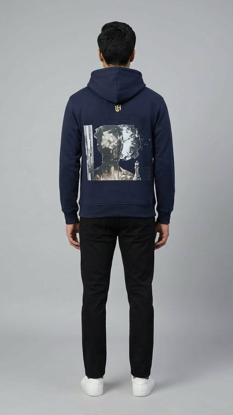 Royal Harmony Chess Graphic Hoodie for Men