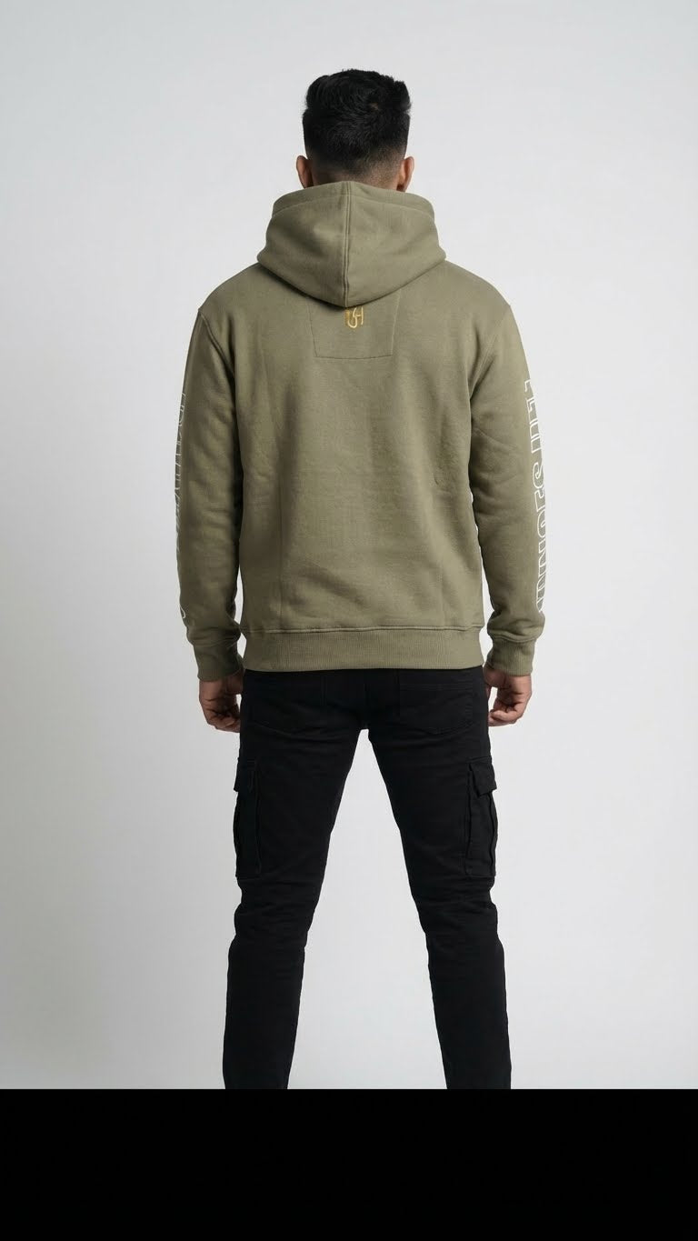 Olive Fire Sleeve Hoodie