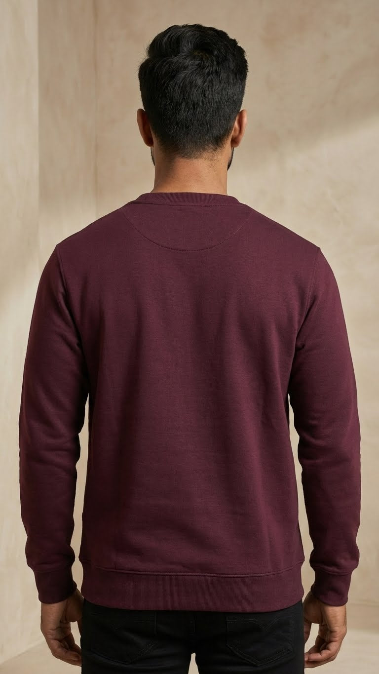 Burgundy Stay Unhynged Sweatshirt for Men | UNHYNGED