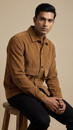 Camel Brown Corduroy Jacket