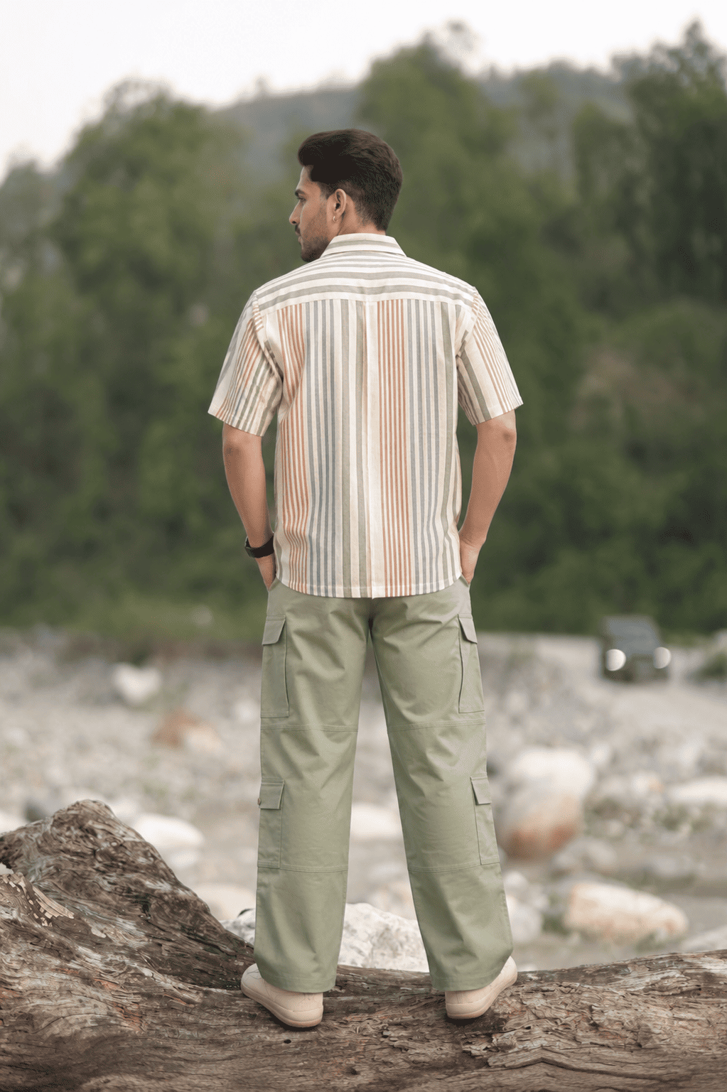 Sheer Multi Stripe Shirt