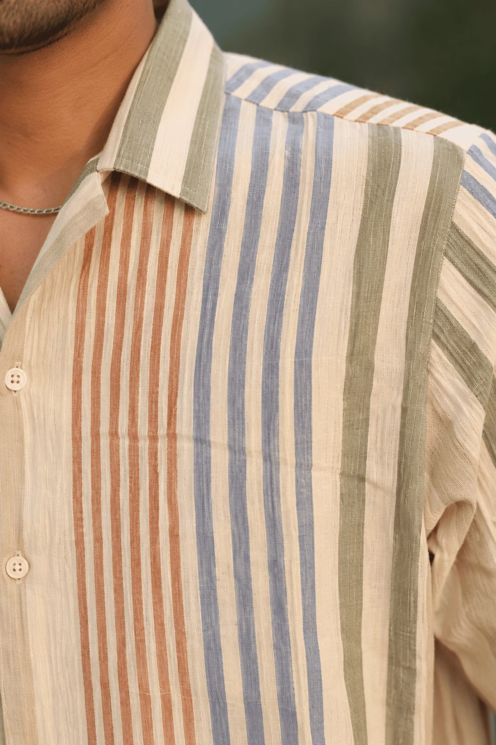 Sheer Multi Stripe Shirt