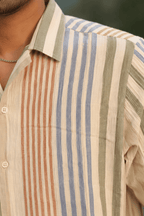 Sheer Multi Stripe Shirt
