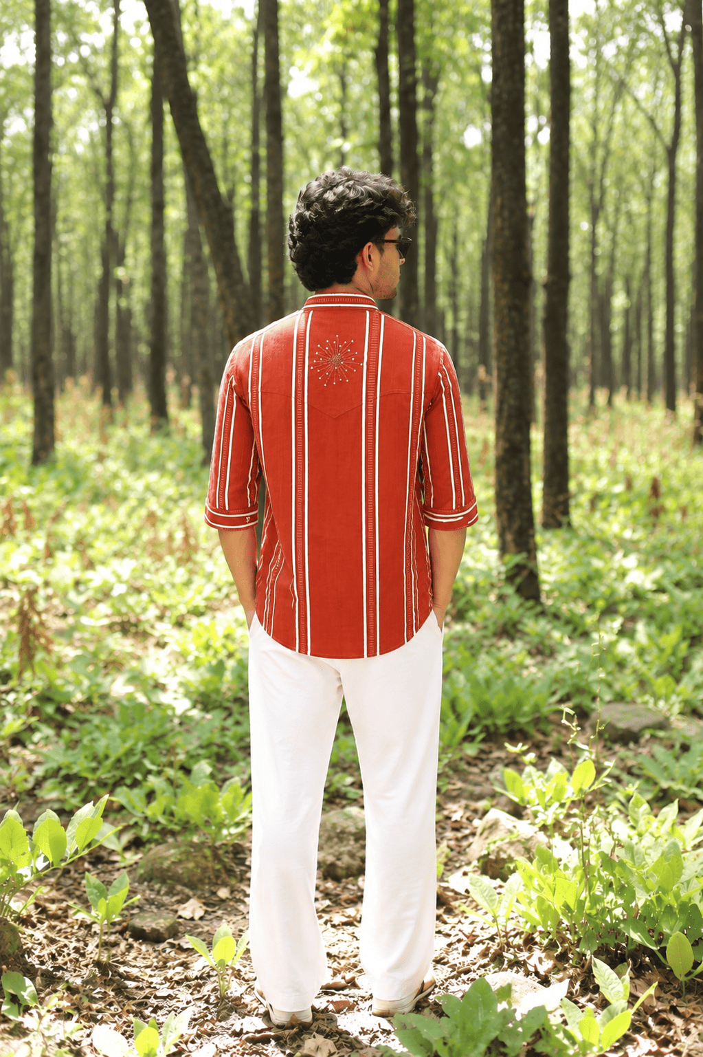 Laal Chiti Stripes Shirt