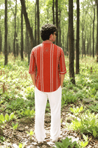 Laal Chiti Stripes Shirt