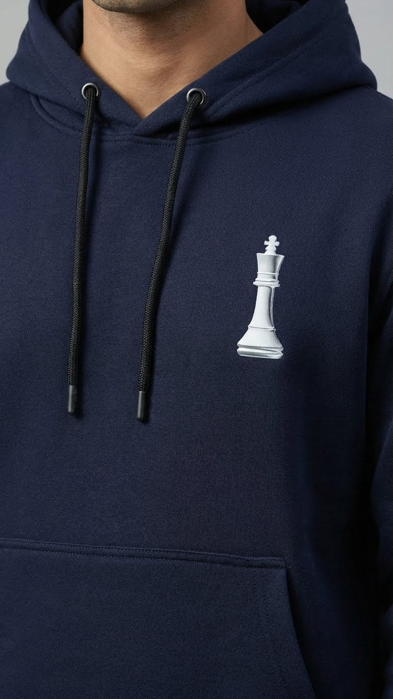 Royal Harmony Chess Graphic Hoodie for Men