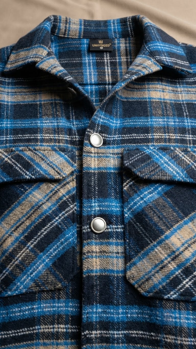 Blue Check Woolen Jacket