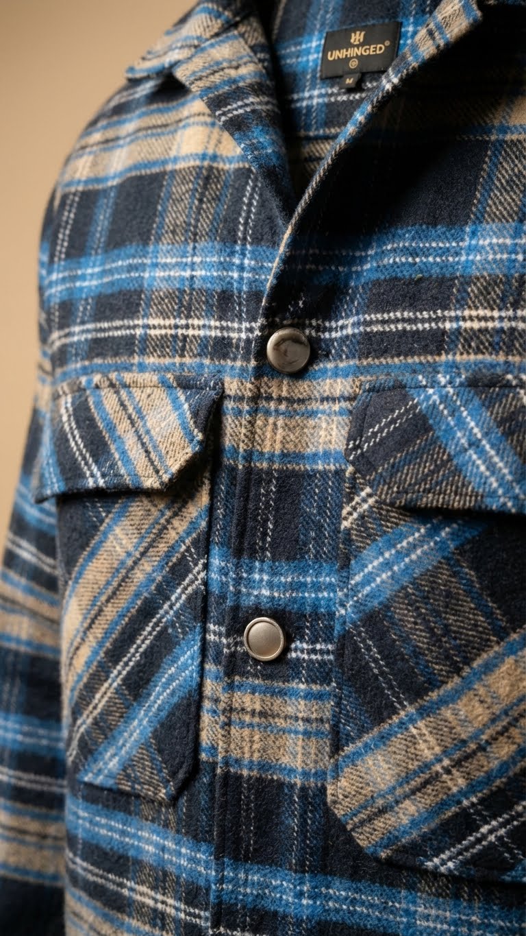 Blue Check Woolen Jacket