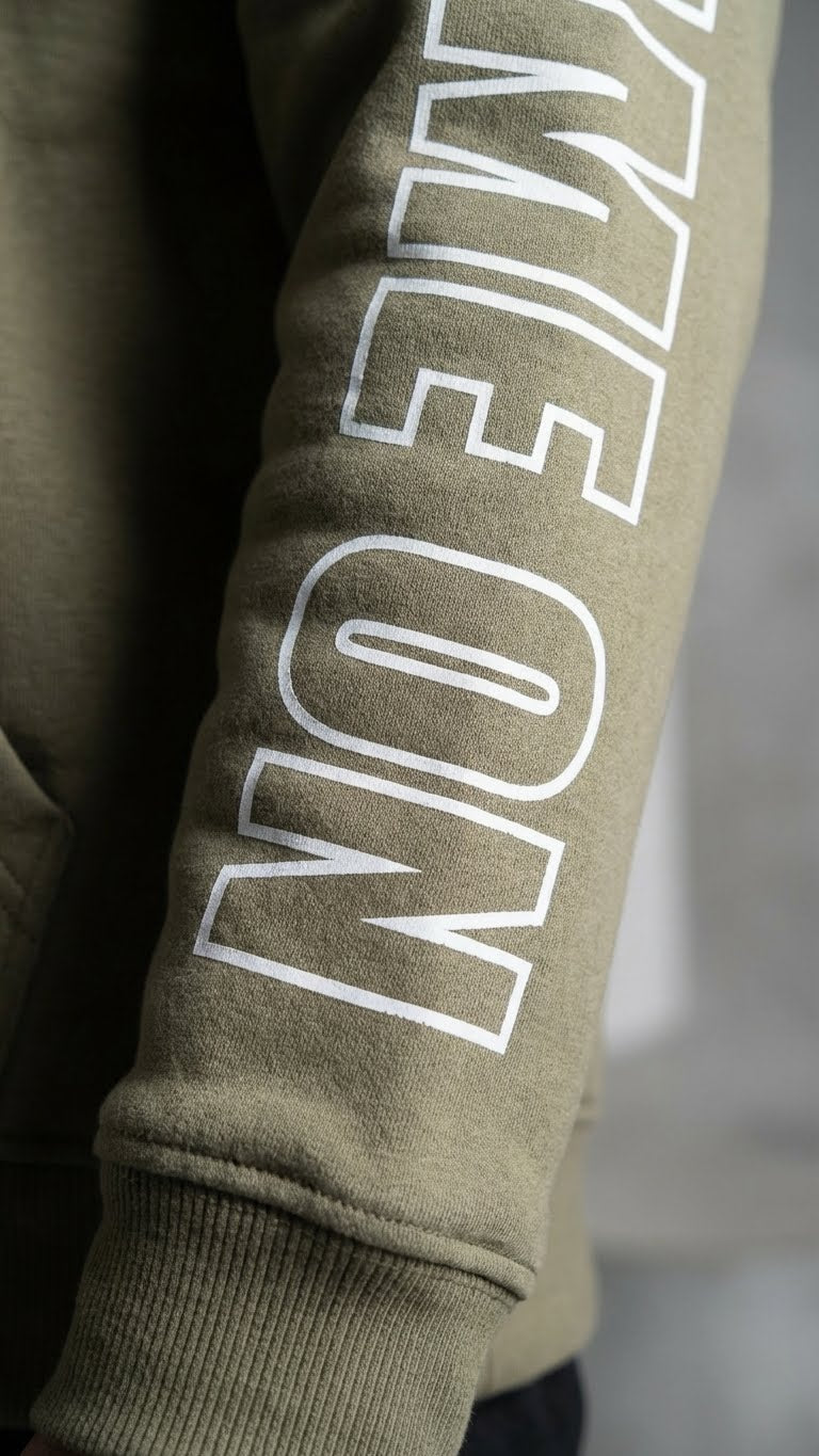 Olive Fire Sleeve Hoodie