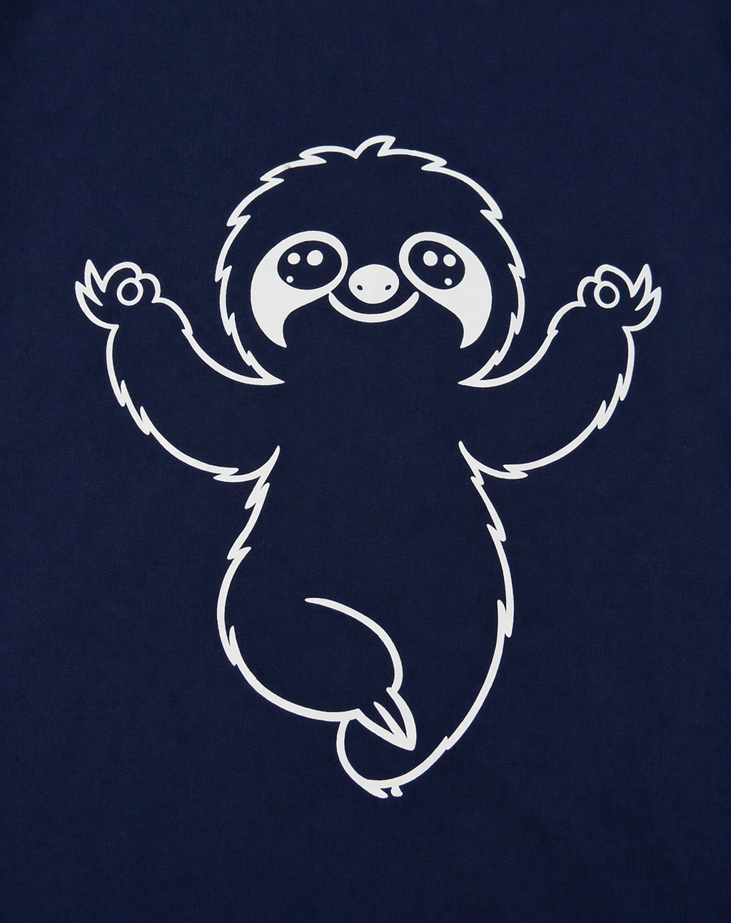 Navy Blue Sloth Graphic T-Shirt