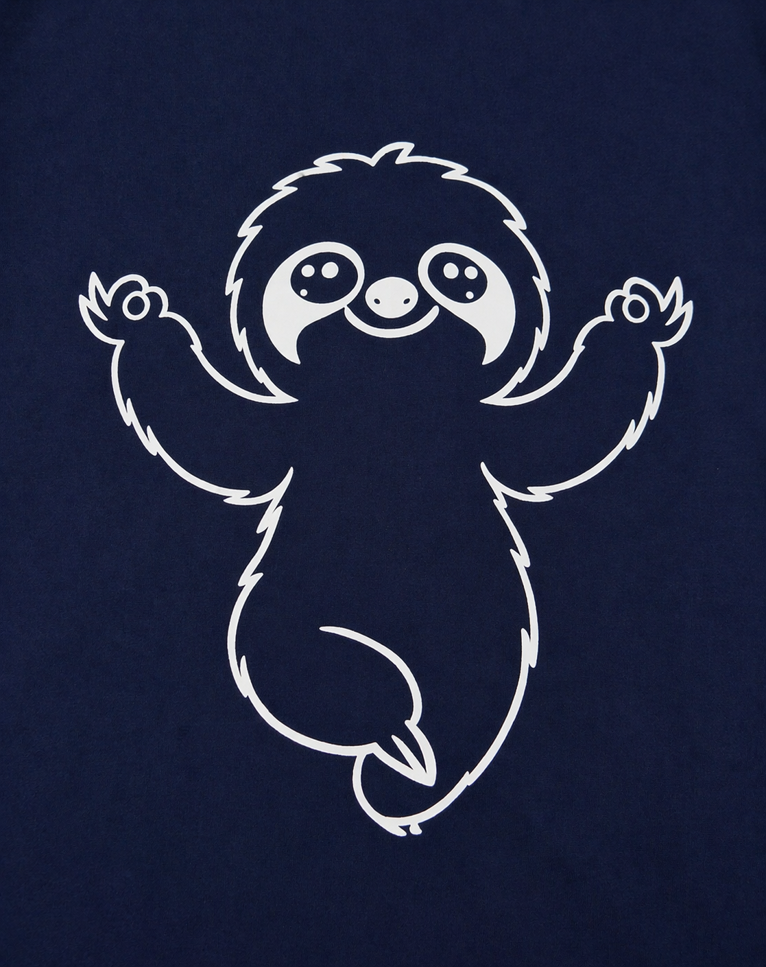 Navy Blue Sloth Graphic T-Shirt