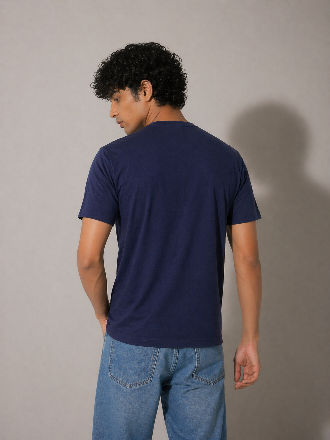 Navy Blue Sloth Graphic T-Shirt