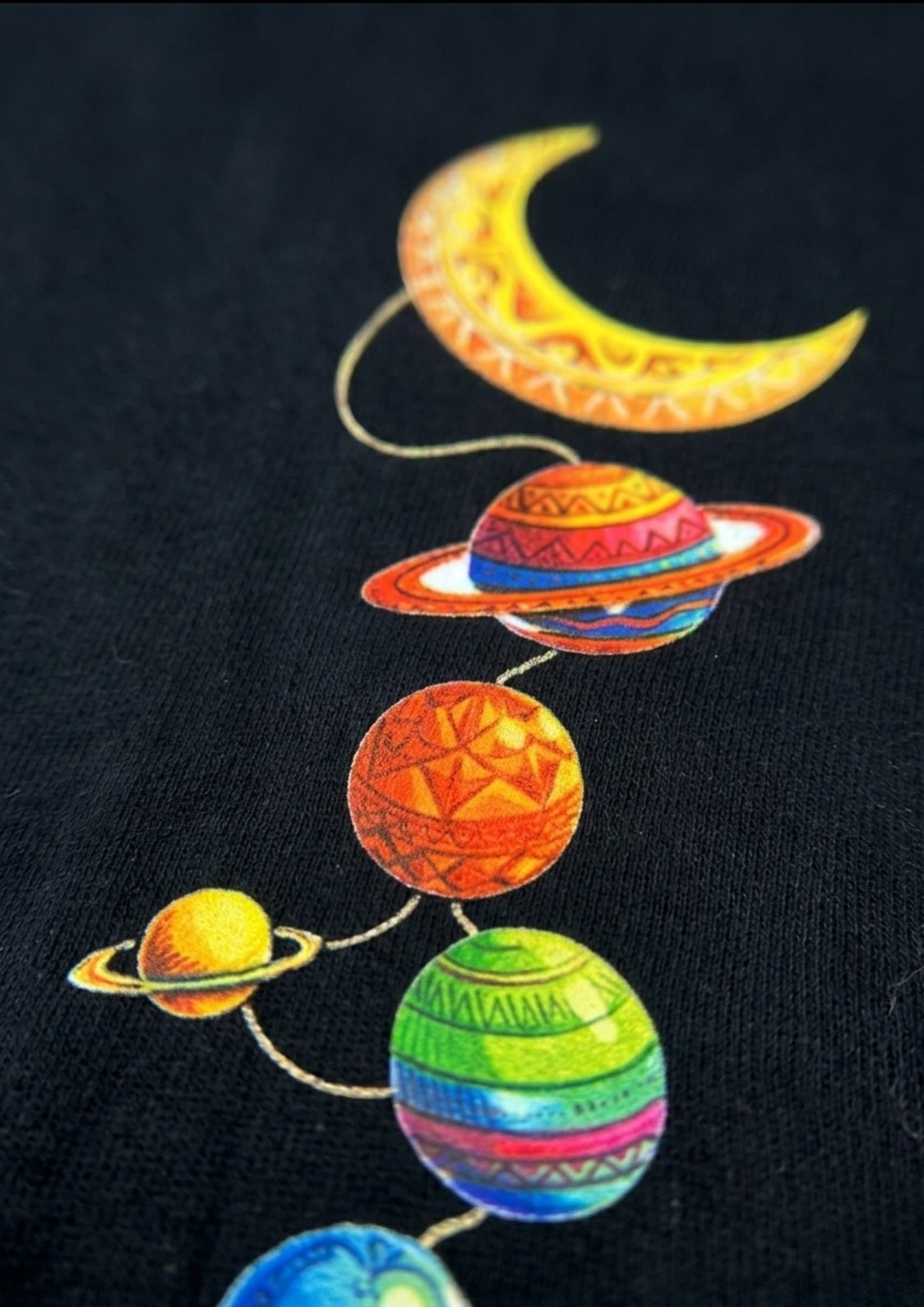 Black Space Explorer Graphic T-Shirt