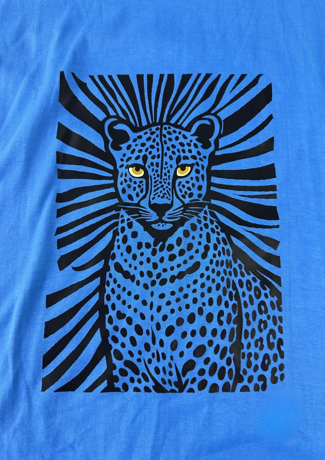Electric Blue Leopard Graphic T-Shirt