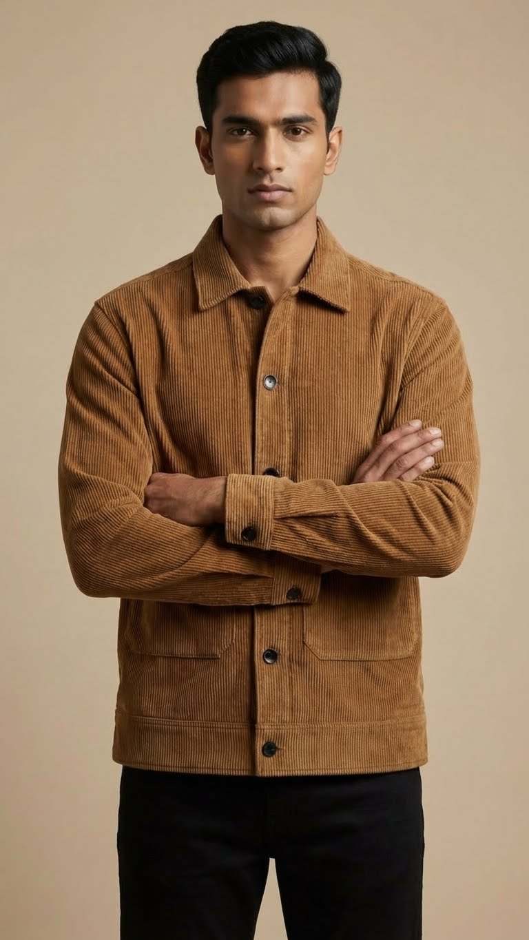 Camel Brown Corduroy Jacket