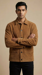 Camel Brown Corduroy Jacket