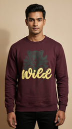 Burgundy Wild Graphic Sweatshirt