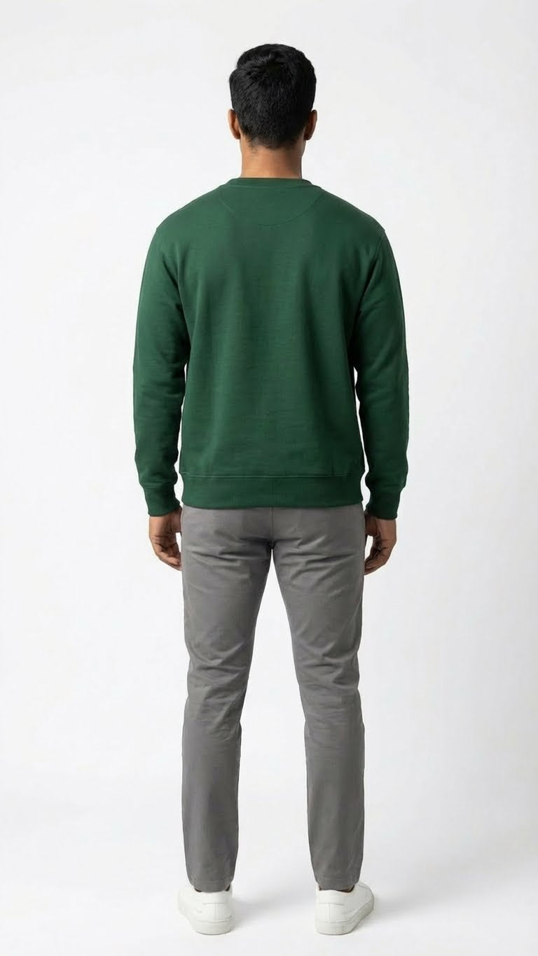 Embossed Sweatshirt – Bottle Green