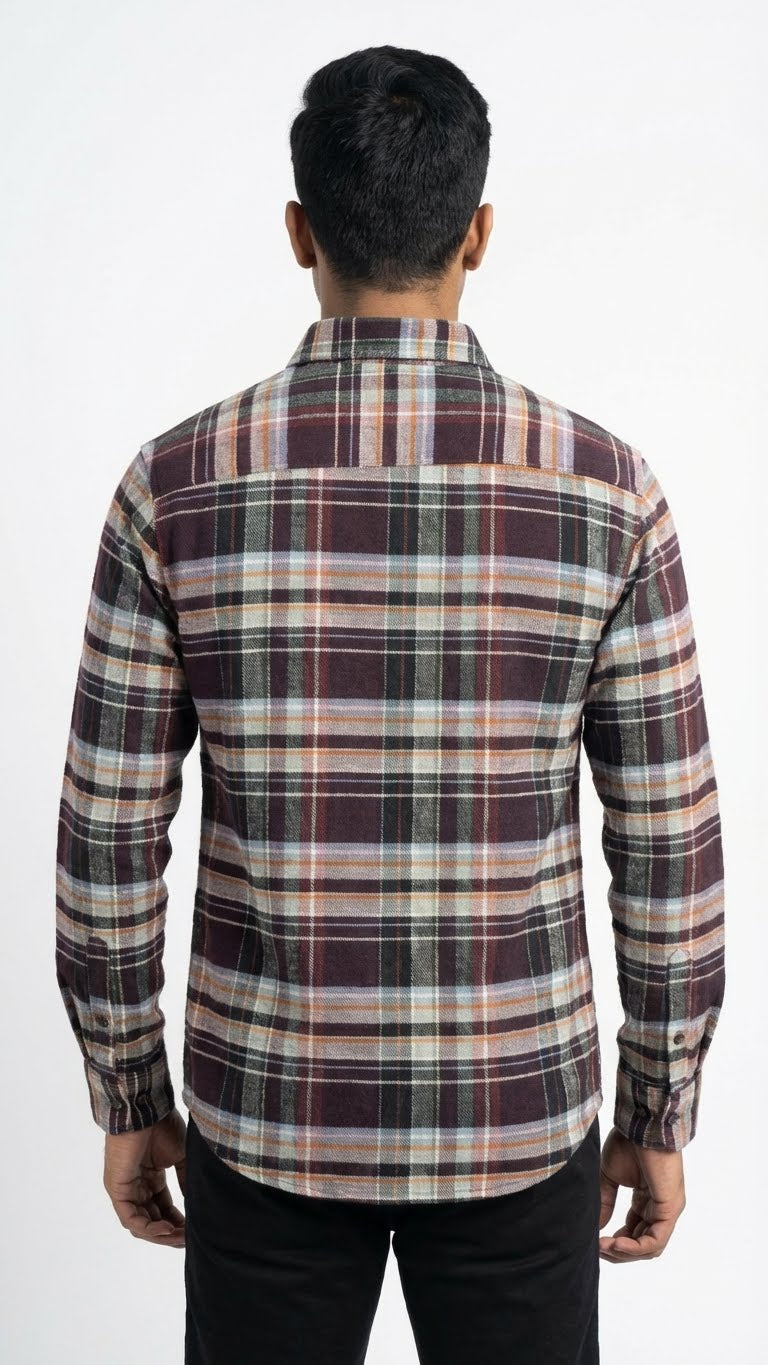 Premium Burgundy Check Shirt – Stay Unhynged