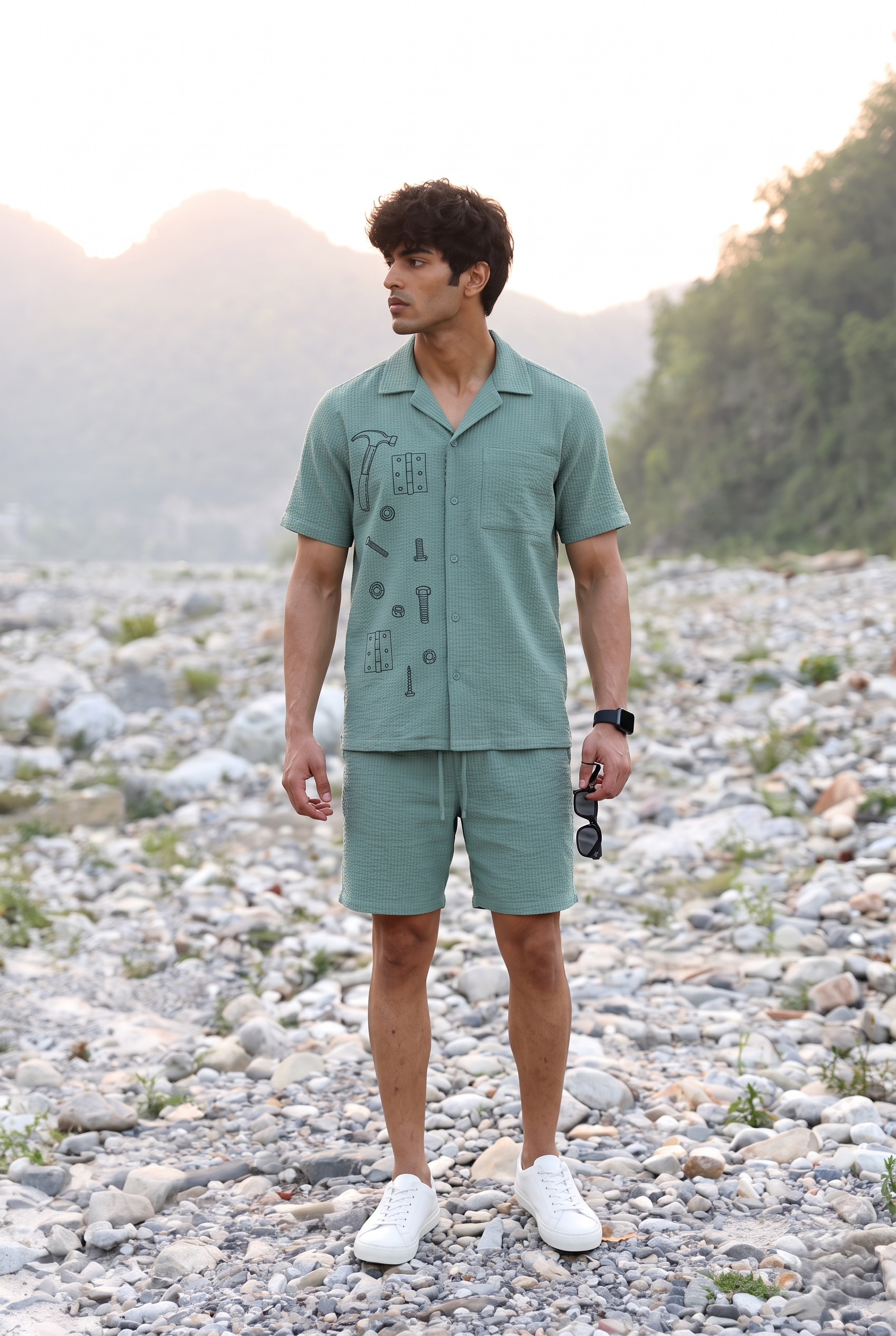 Hynges Co-ord Set - Granite Green
