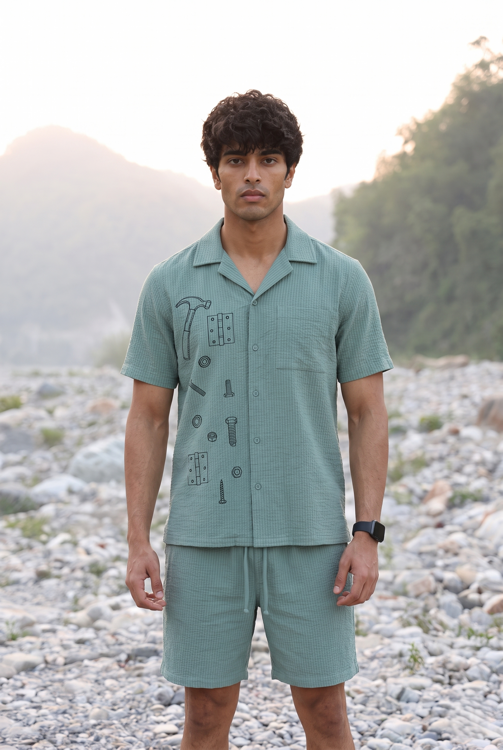 Hynges Co-ord Set - Granite Green