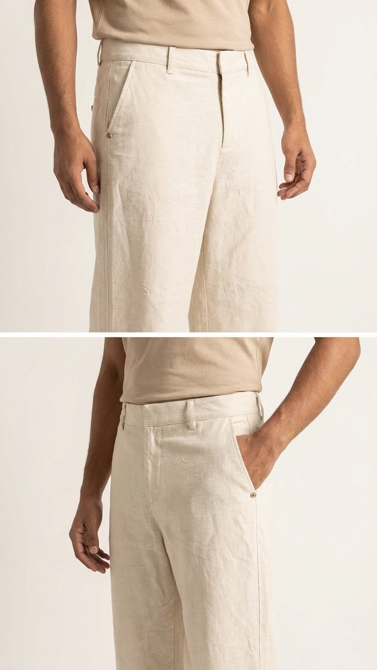 Canvas Ecru  Pant