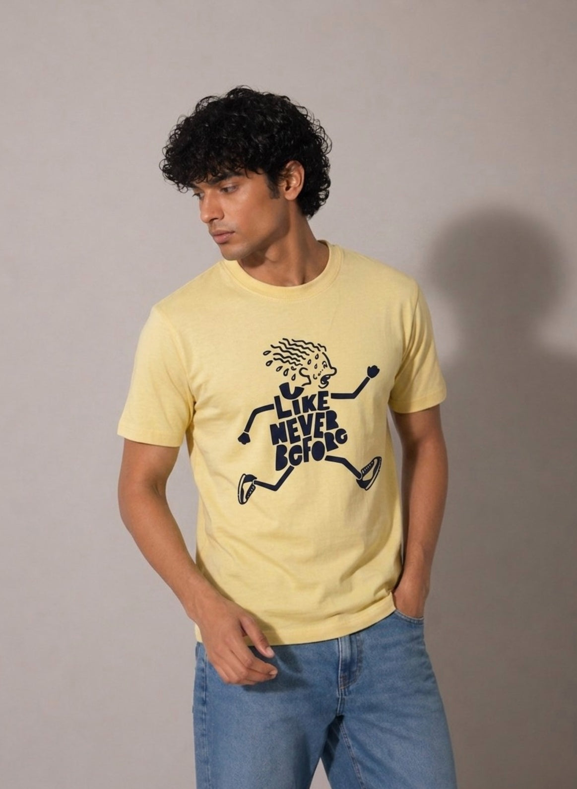Unhynged Yellow Graphic T-Shirt