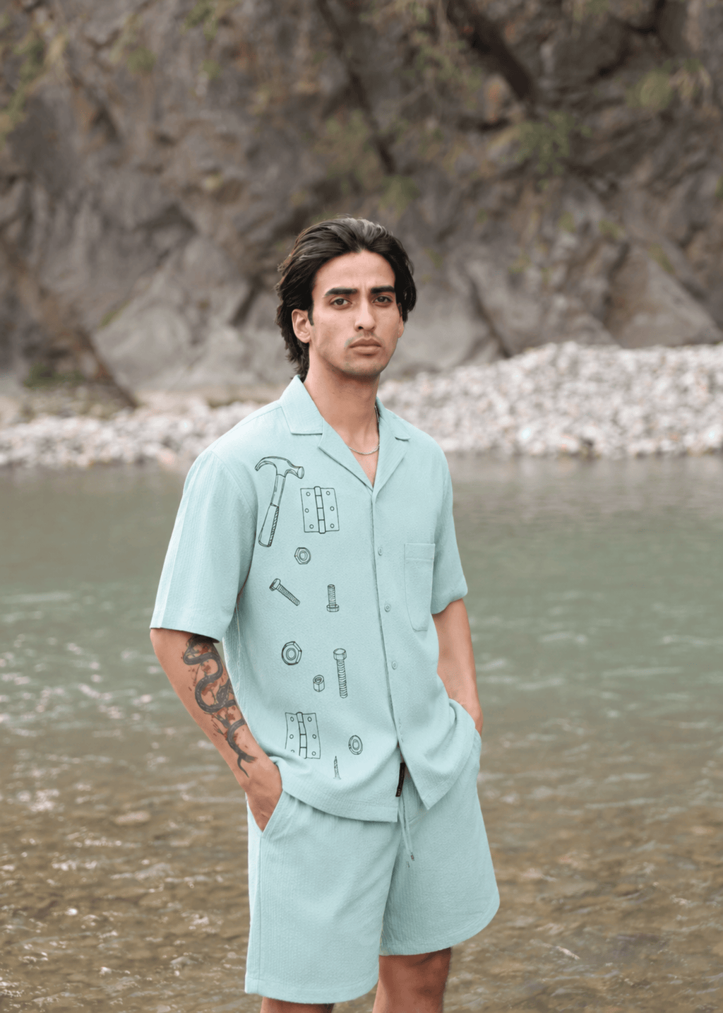 Hynges Co-ord Set - Granite Green